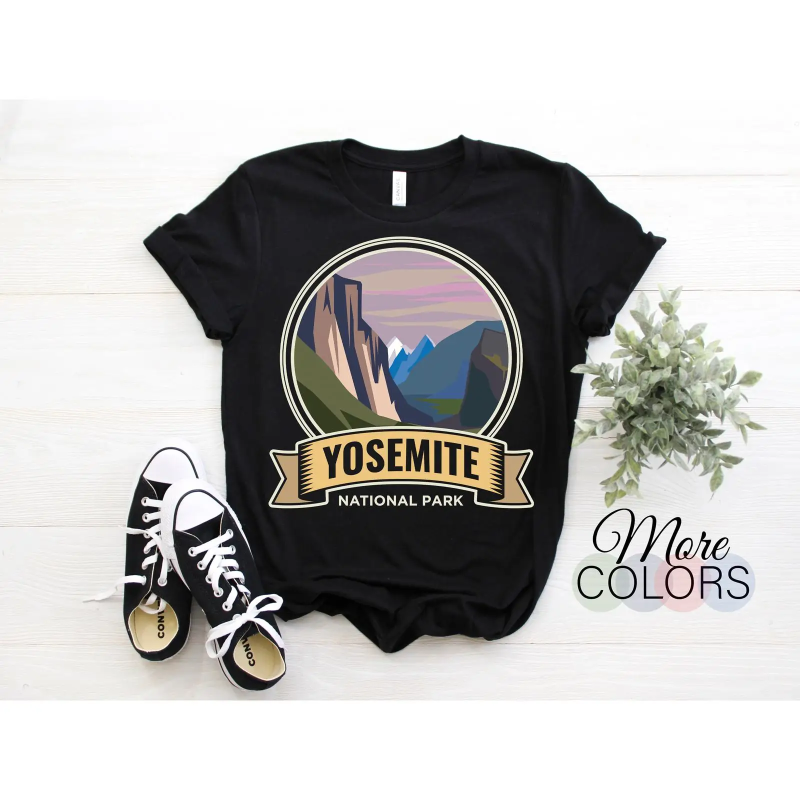Outdoor Camping Yosemite - Camiseta Vintage del Parque Nacional de