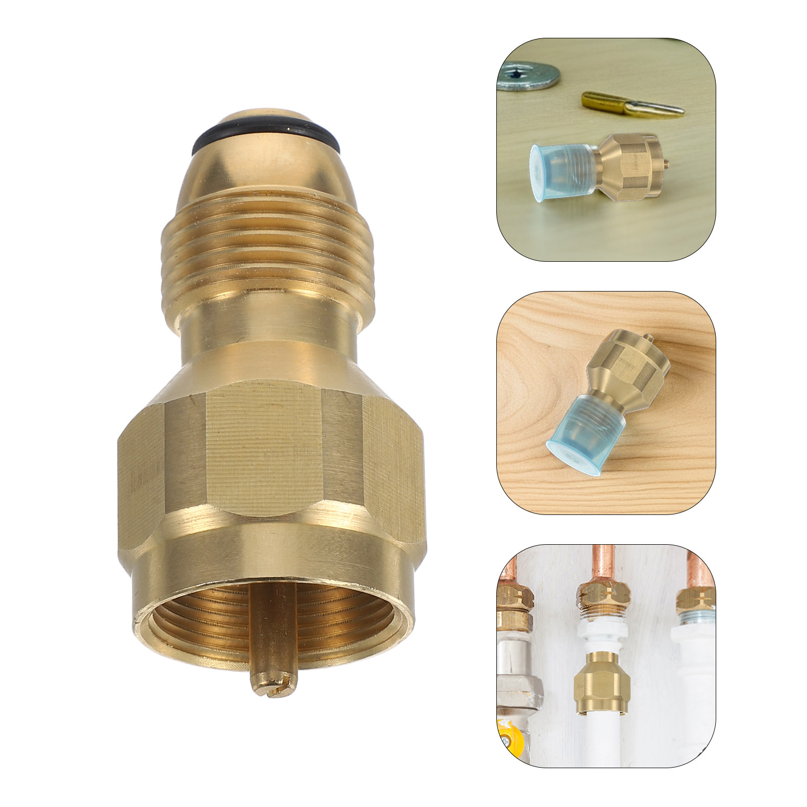 Outdoor Camping Gas Heater - Adaptador de latón para tanque de