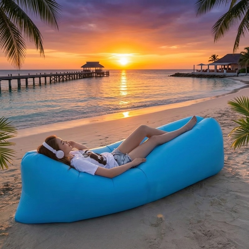 Outdoor Camping Couch - Sofá Inflable Portátil, Inflado Rápido, Resistente