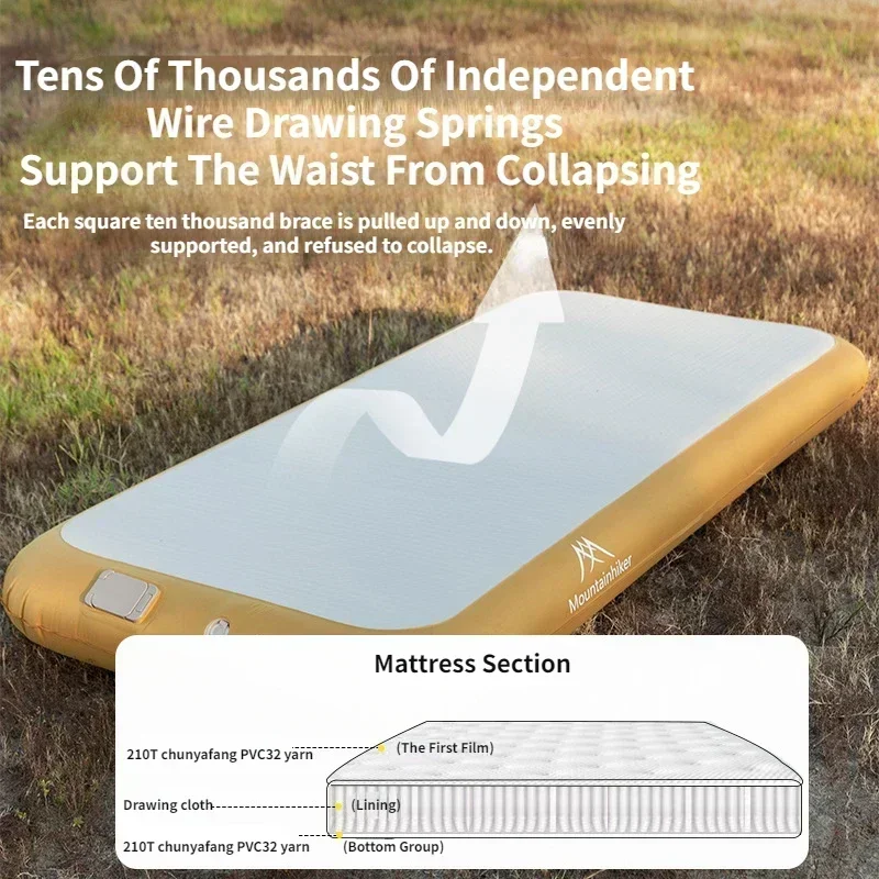 Outdoor Camping Couch - Colchón Inflable Automático Mountainhiker para 2