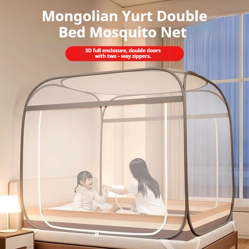 Outdoor Yurt Camping - Cama doble de yurta mongol, mosquitera,