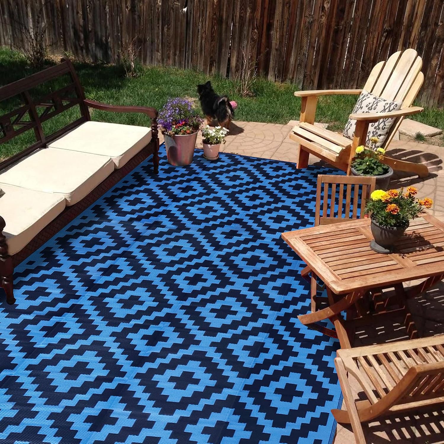 Outdoor Camping Rugs 9X18 - Alfombra Impermeable para Exteriores de 9x18