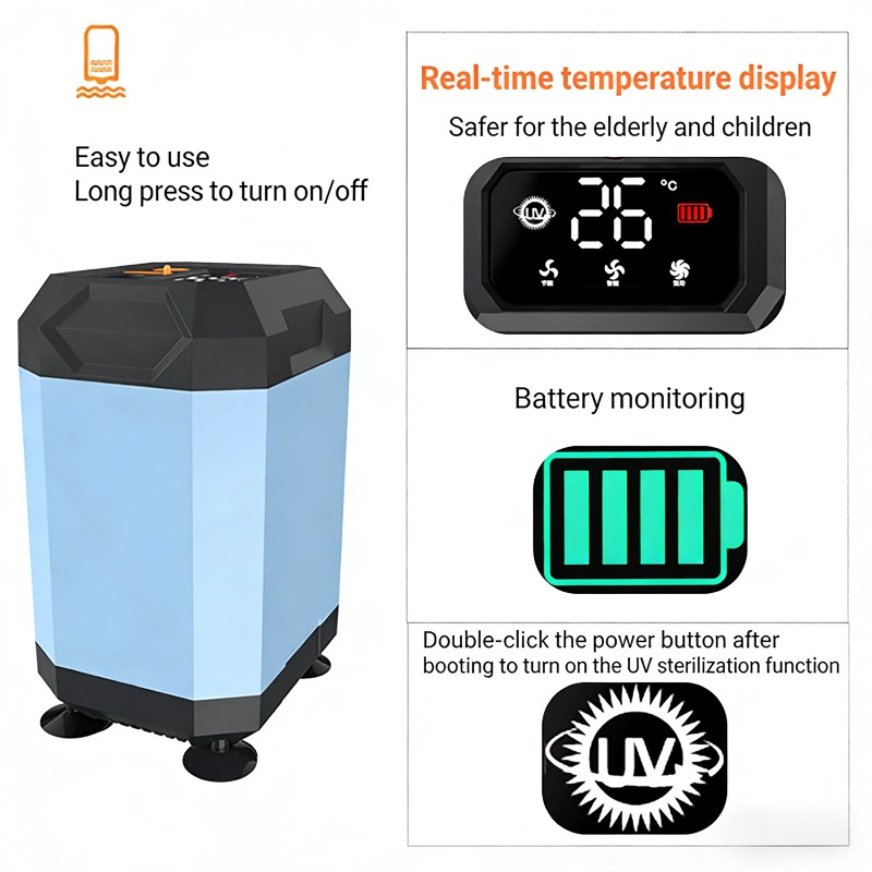 Outdoor Camping Shower - Ducha Portátil para Camping de 5400mAh/9000mAh