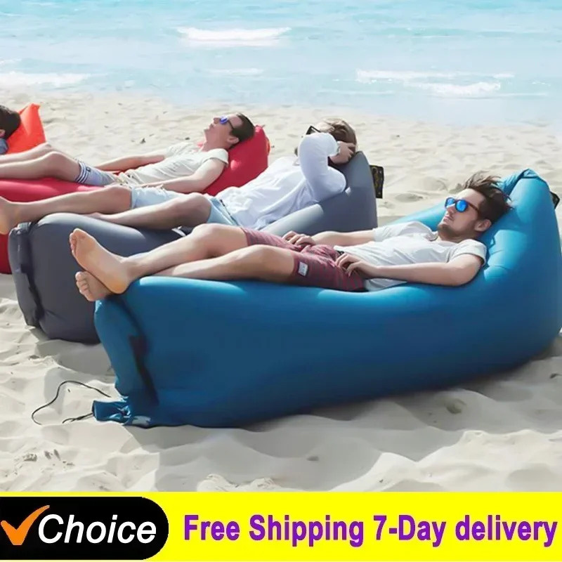 Outdoor Camping Couch - Sofá Inflable Portátil para Exteriores, Asiento