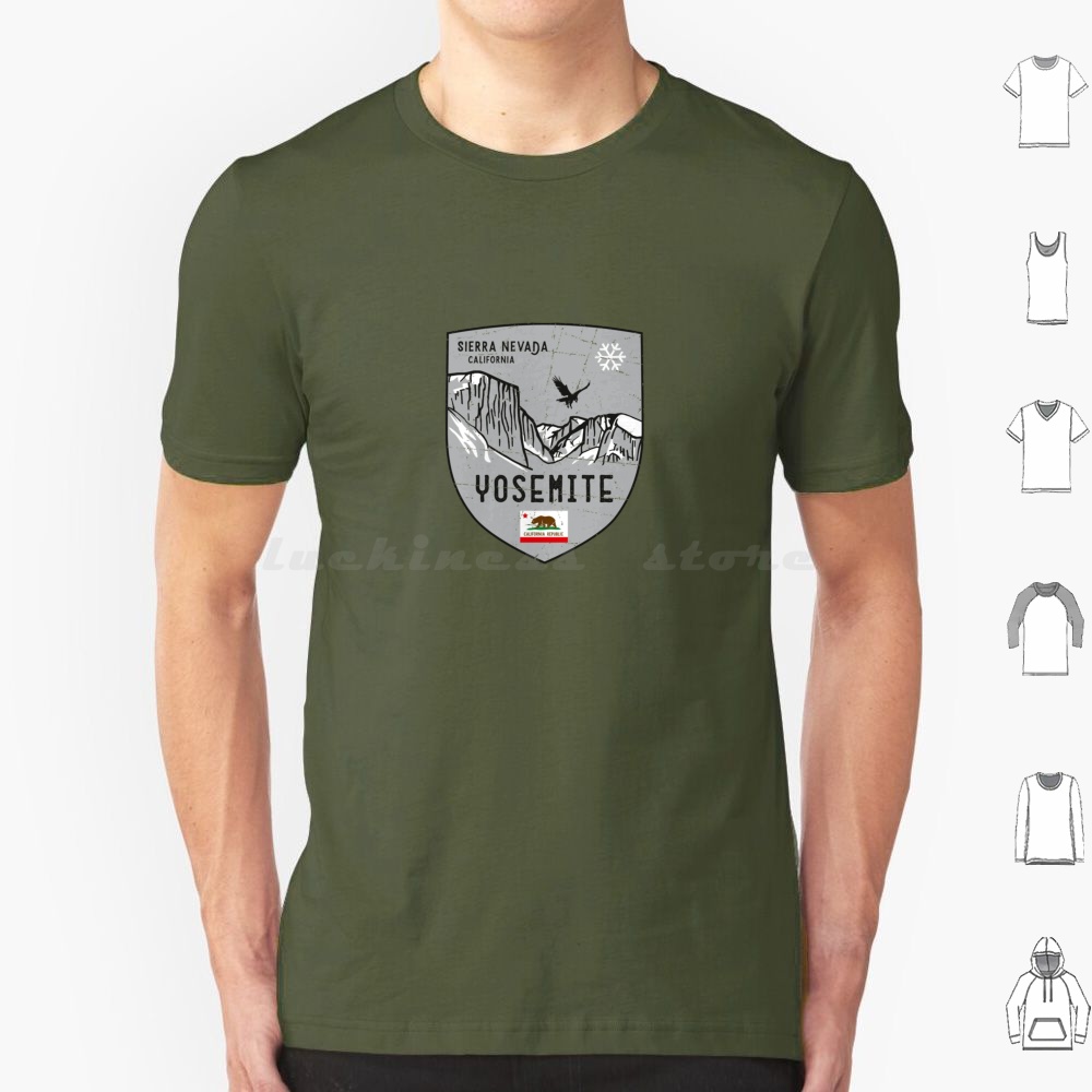 Outdoor Camping Yosemite - Camiseta con emblema de Yosemite California,