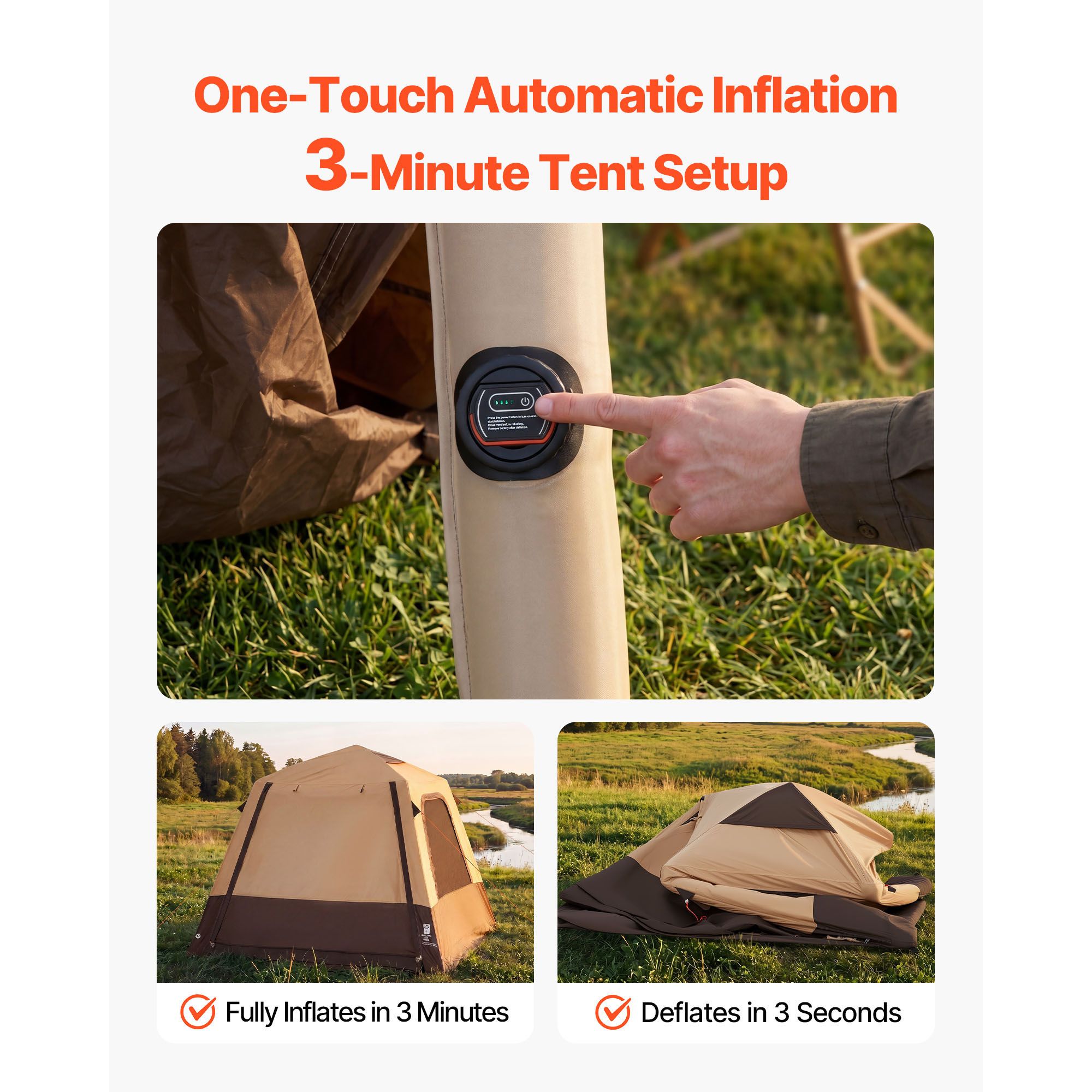 Carpa de Camping, Carpa Inflab - Outdoor Camping On Youtube reseña y precio