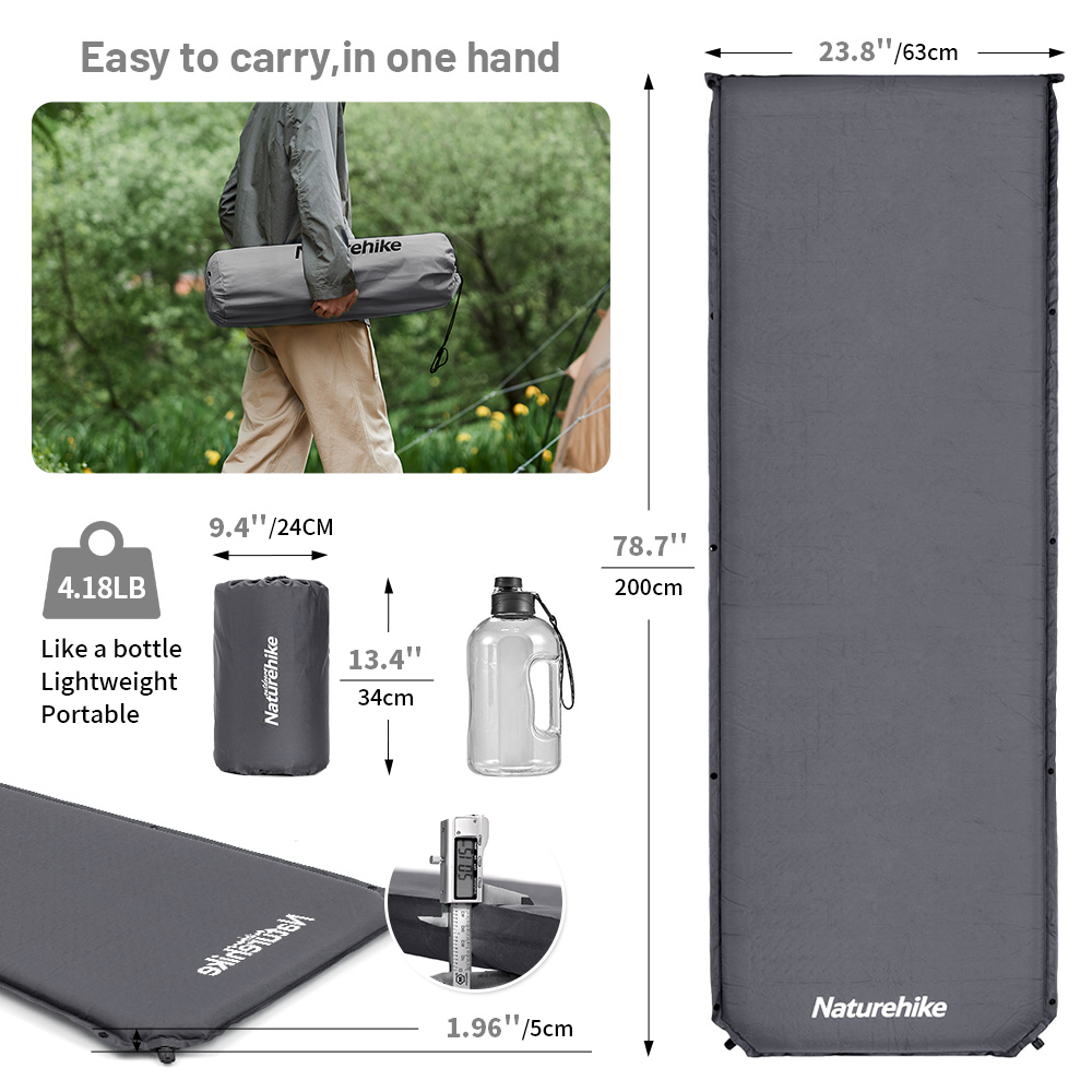 Colchón autoinflable Naturehik - Outdoor Camping Cot reseña y precio