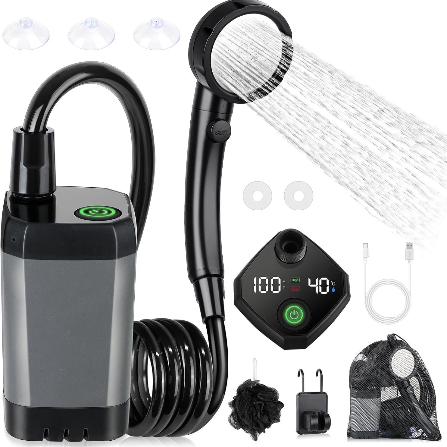 Ducha Eléctrica Portátil Autoc - Outdoor Camping Shower reseña y precio