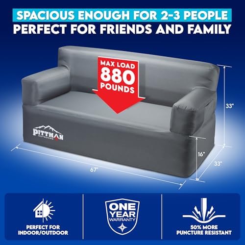 Pittman - Sofá Inflable con Bo - Outdoor Camping Couch reseña y precio