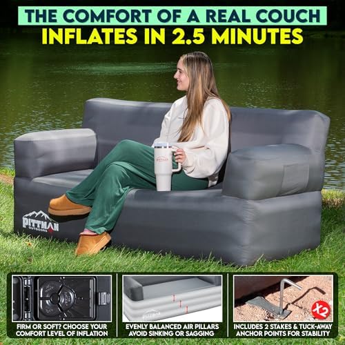 Pittman - Sofá Inflable con Bo - Outdoor Camping Couch reseña y precio