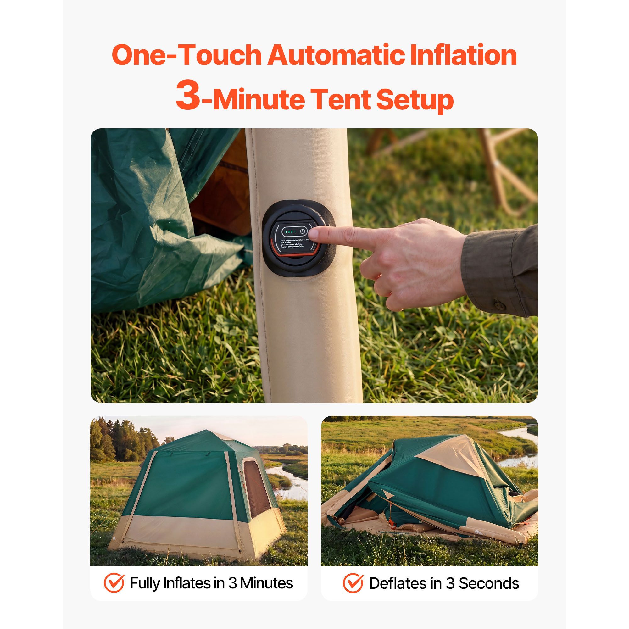 Carpa de Camping, Carpa Inflab - Outdoor Camping On Youtube reseña y precio