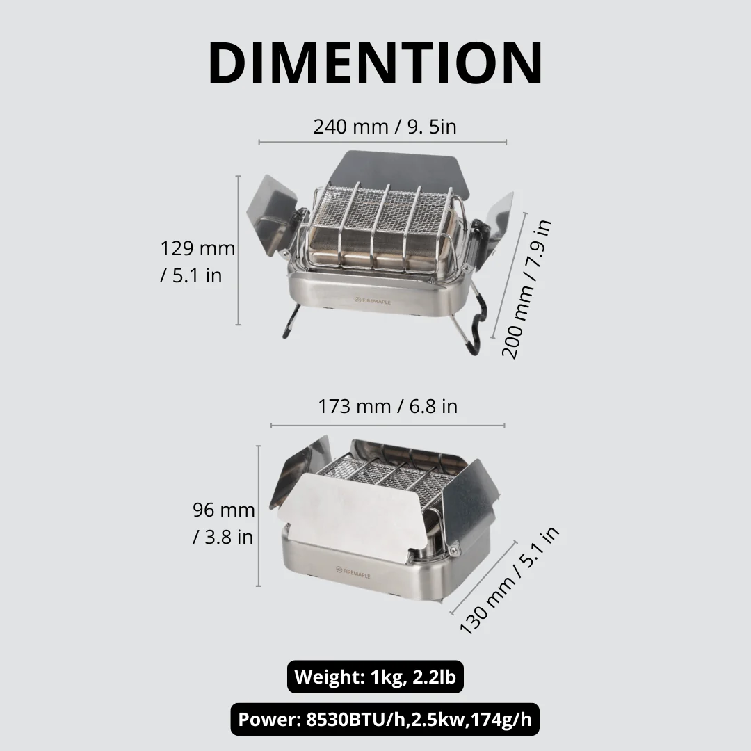 Estufa de Camping de Gas X de  - Outdoor Camping Gas Heater reseña y precio