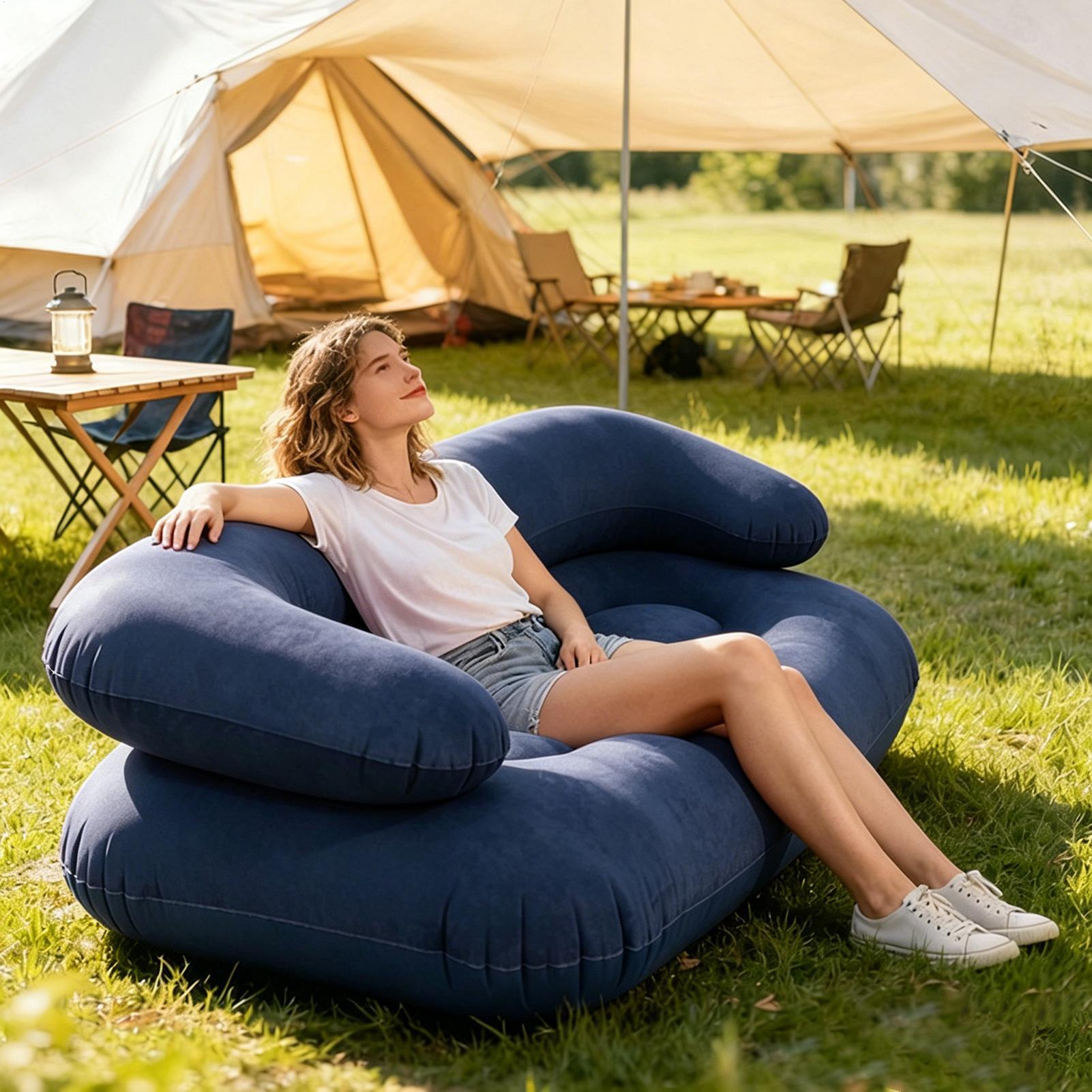 Sofá Inflable Doble de Dos Pla - Outdoor Camping Couch reseña y precio
