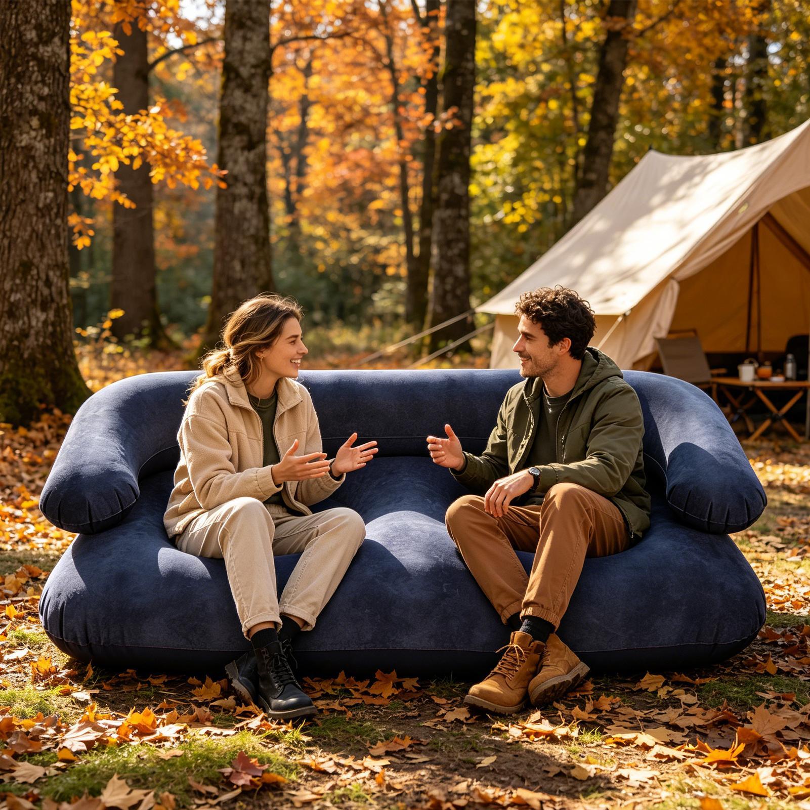 Sofá Inflable Doble de Dos Pla - Outdoor Camping Couch reseña y precio