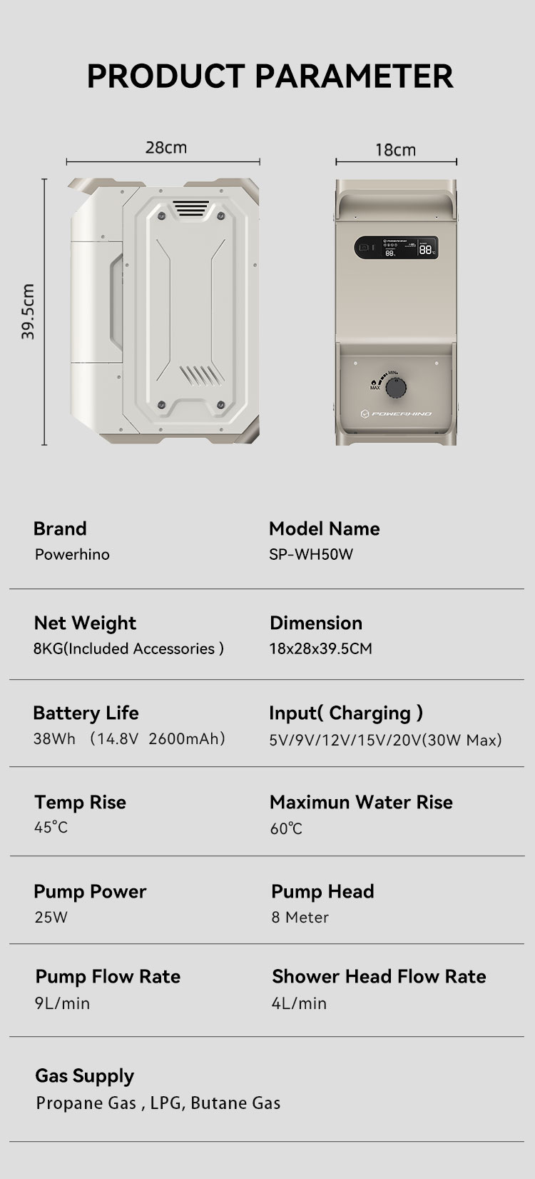 Calentador de agua instantáneo - Outdoor Camping Shower reseña y precio