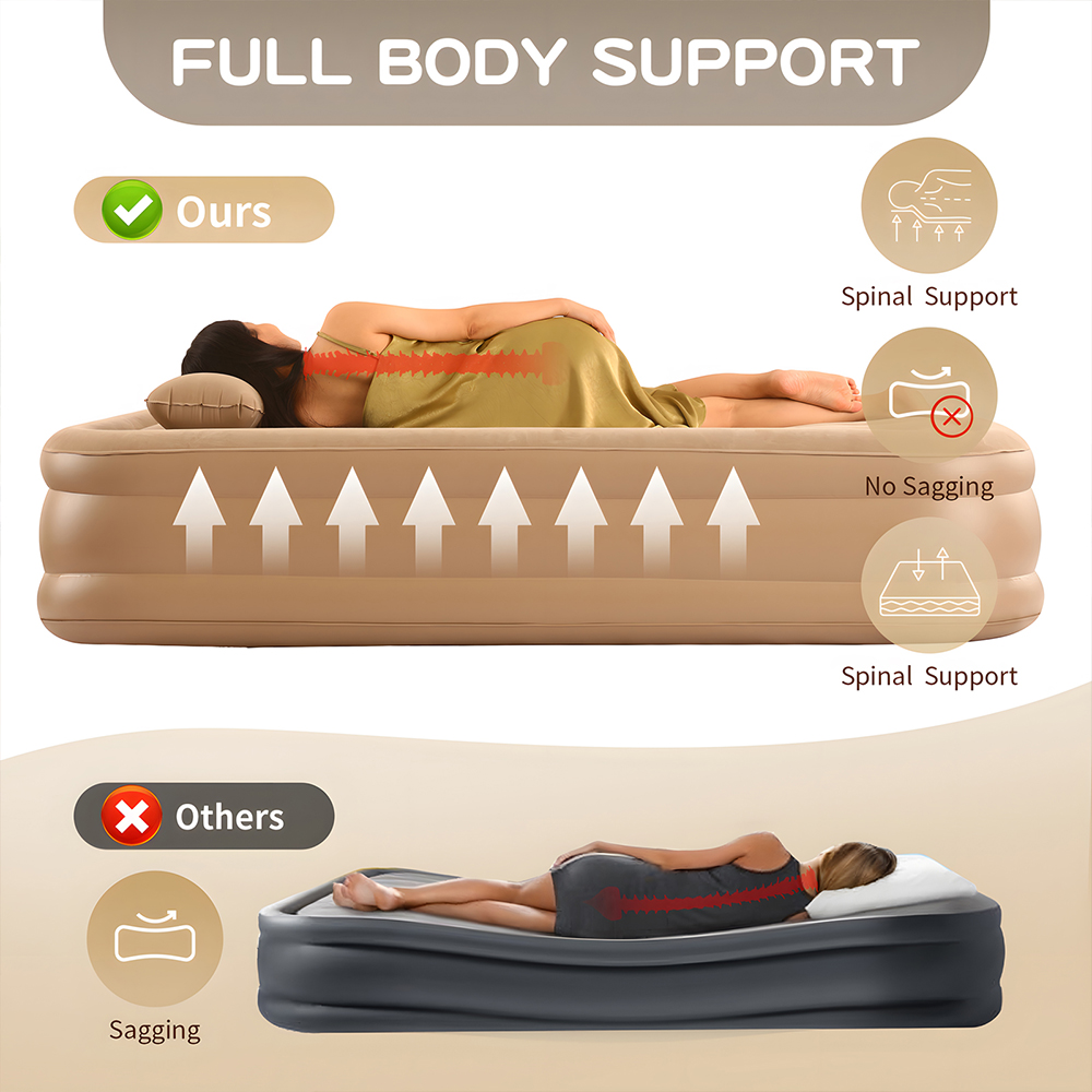 Colchón de aire Queen con bomb - Outdoor Camping Couch reseña y precio