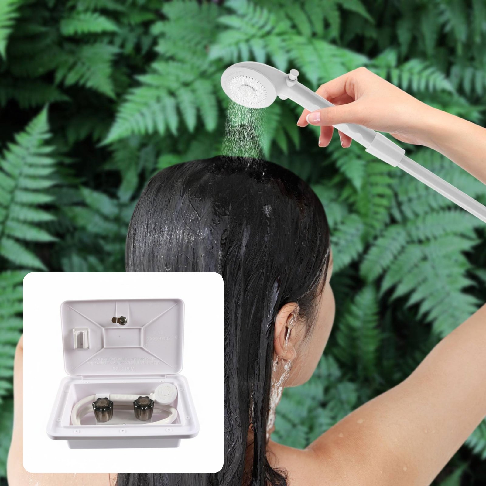 Caja de Ducha Exterior para RV - Outdoor Camping Shower reseña y precio