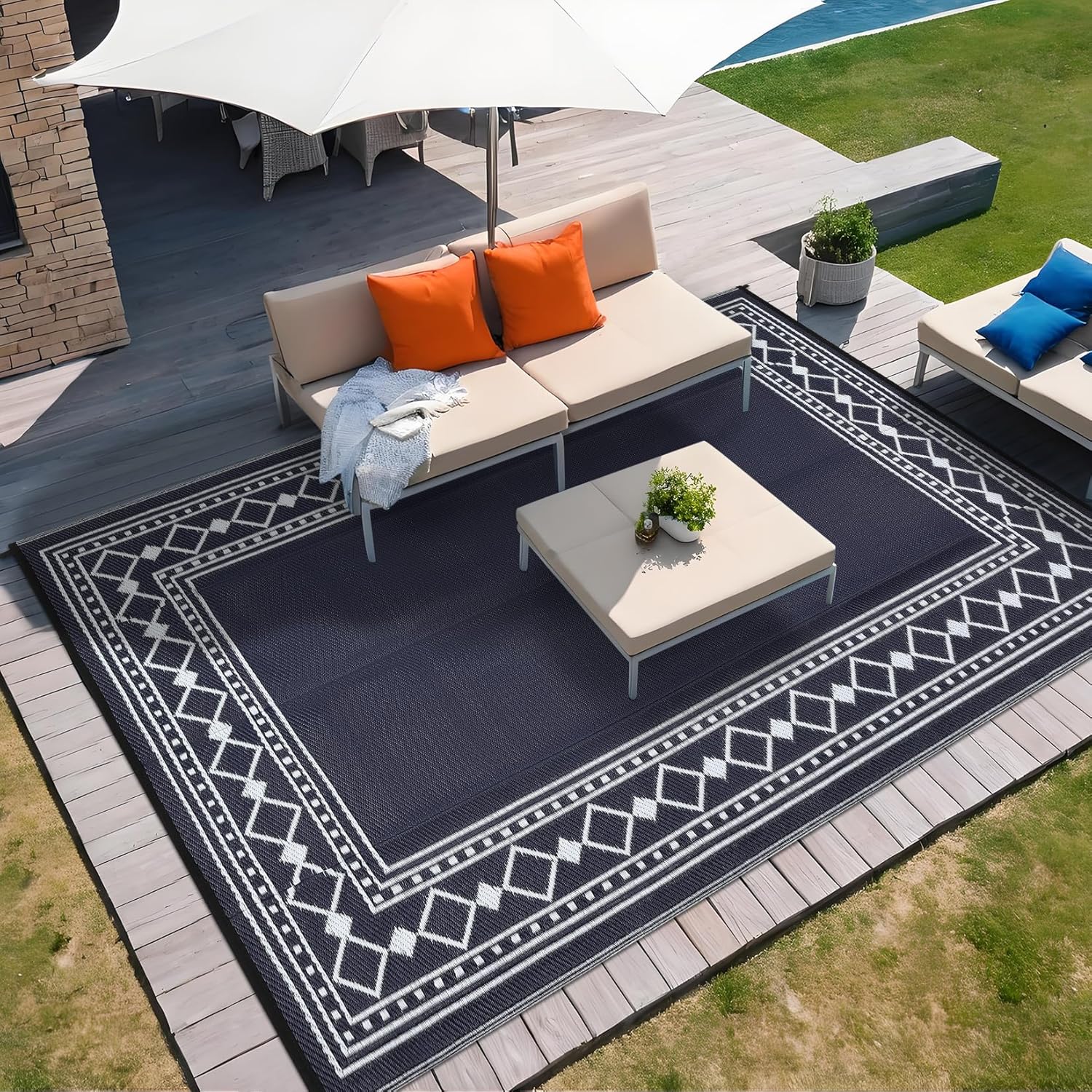 Alfombra para exteriores de 9x - Outdoor Camping Rugs 9X18 reseña y precio