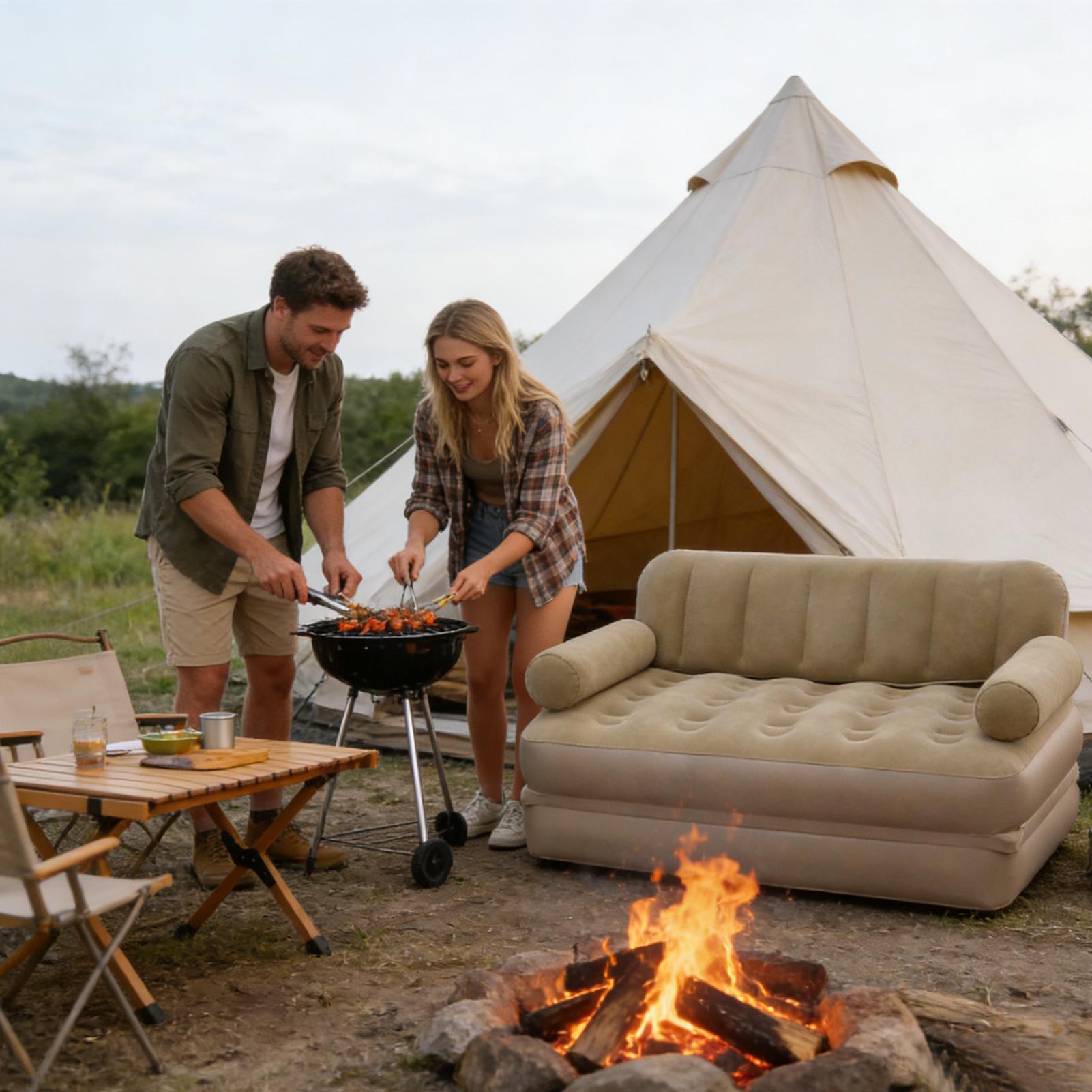 Sofá inflable con bomba de air - Outdoor Camping Couch reseña y precio