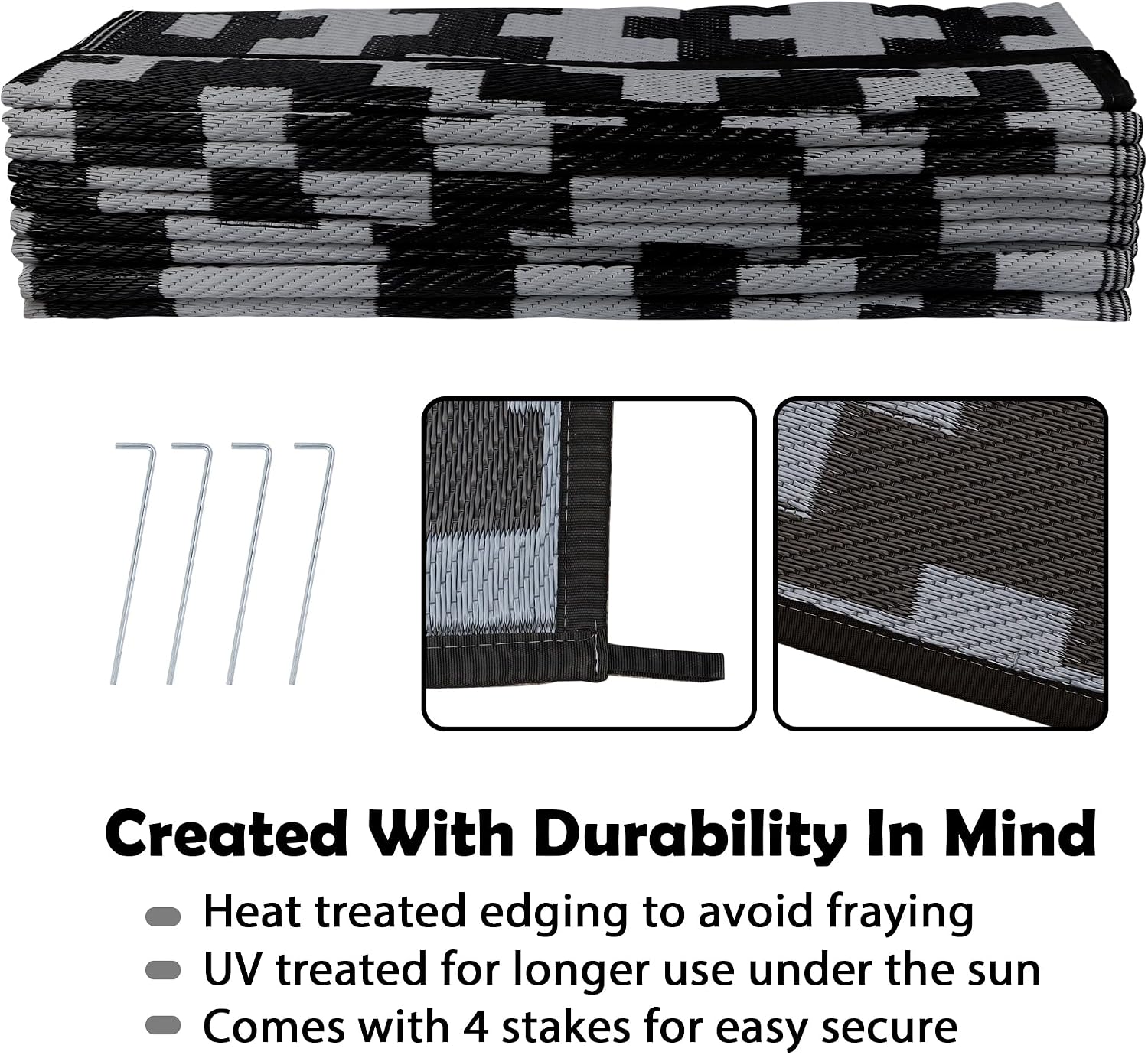 Alfombra impermeable para exte - Outdoor Camping Rugs 9X18 reseña y precio