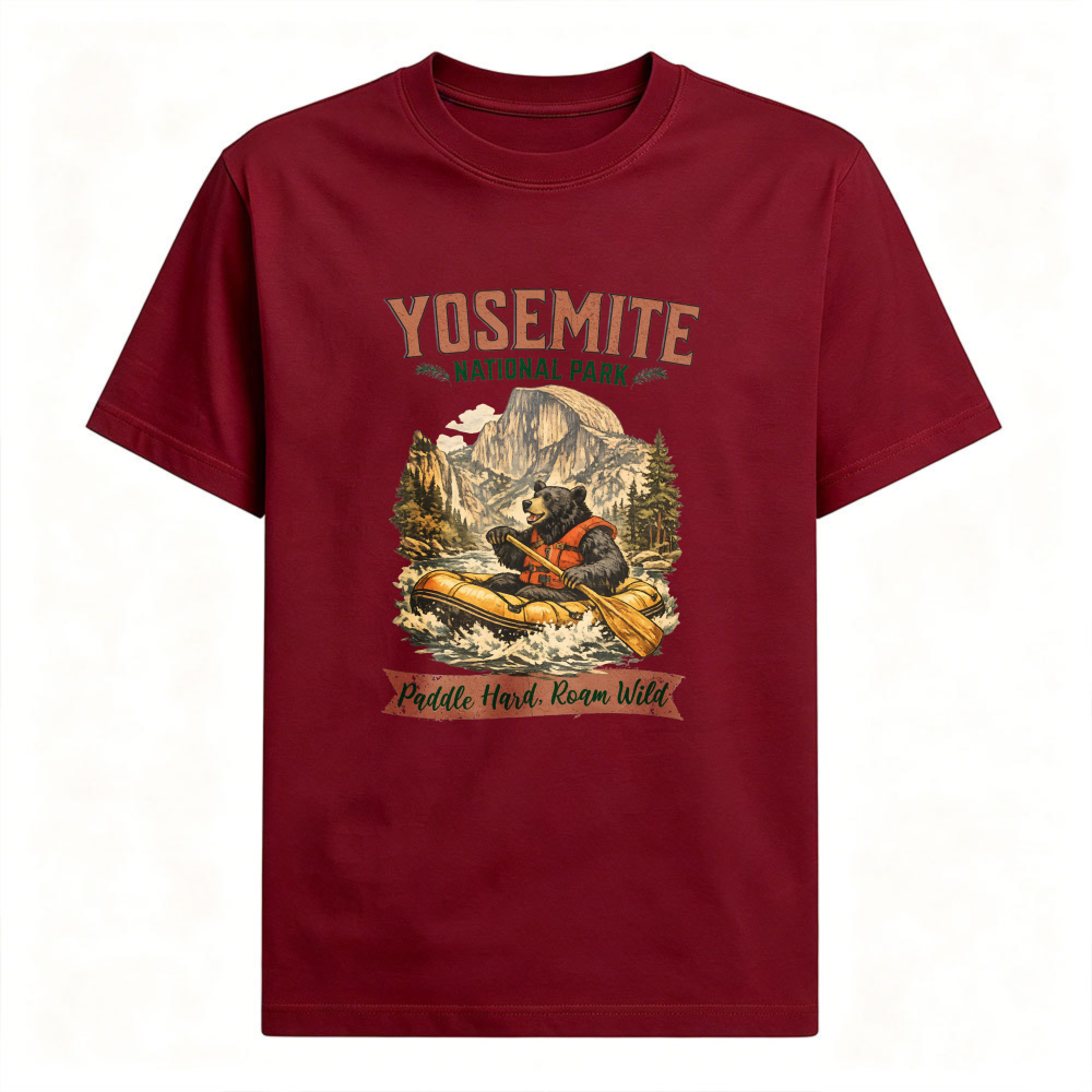 Camiseta gráfica retro con brú - Outdoor Camping Yosemite reseña y precio