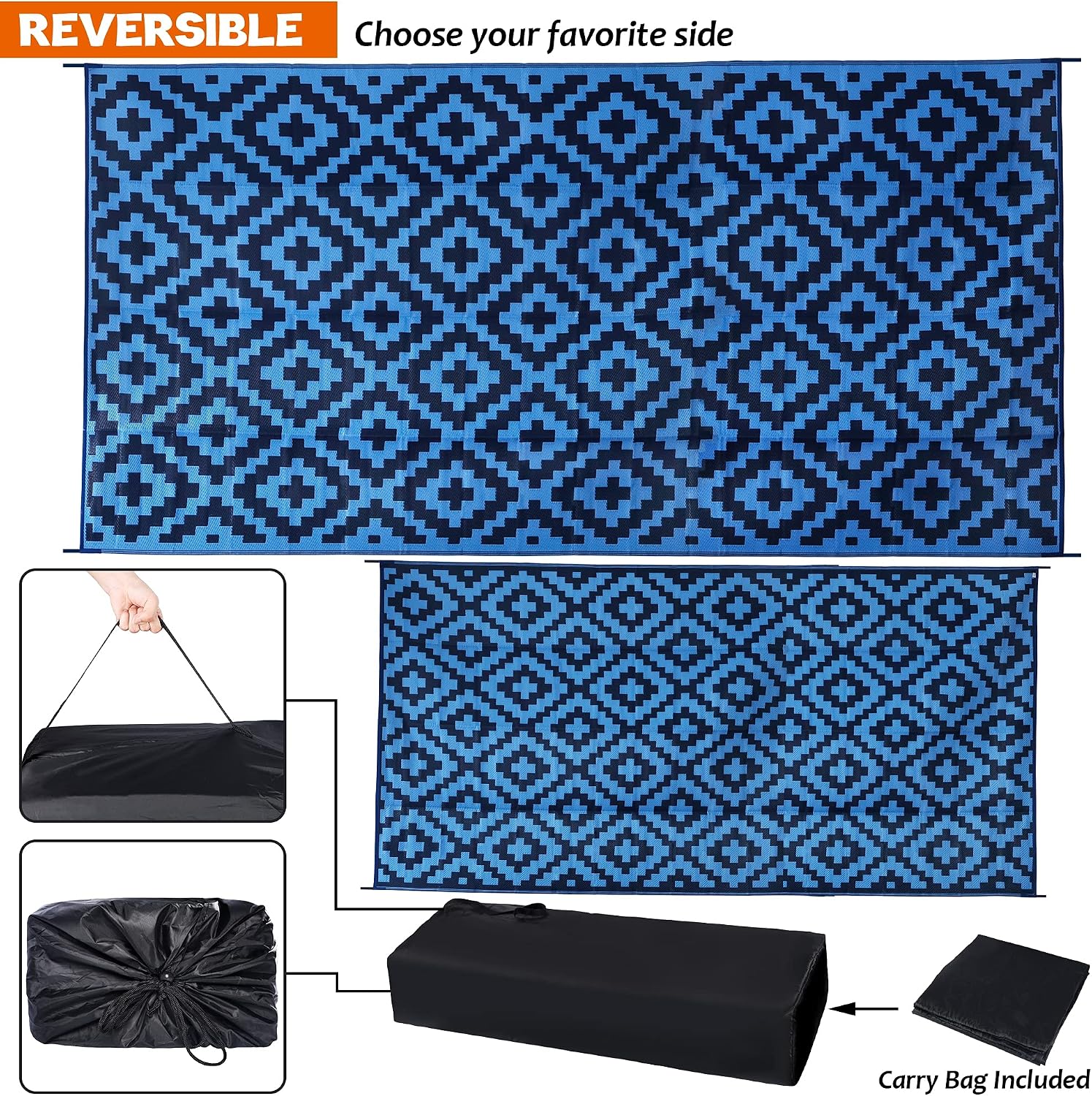 Alfombra Impermeable para Exte - Outdoor Camping Rugs 9X18 reseña y precio