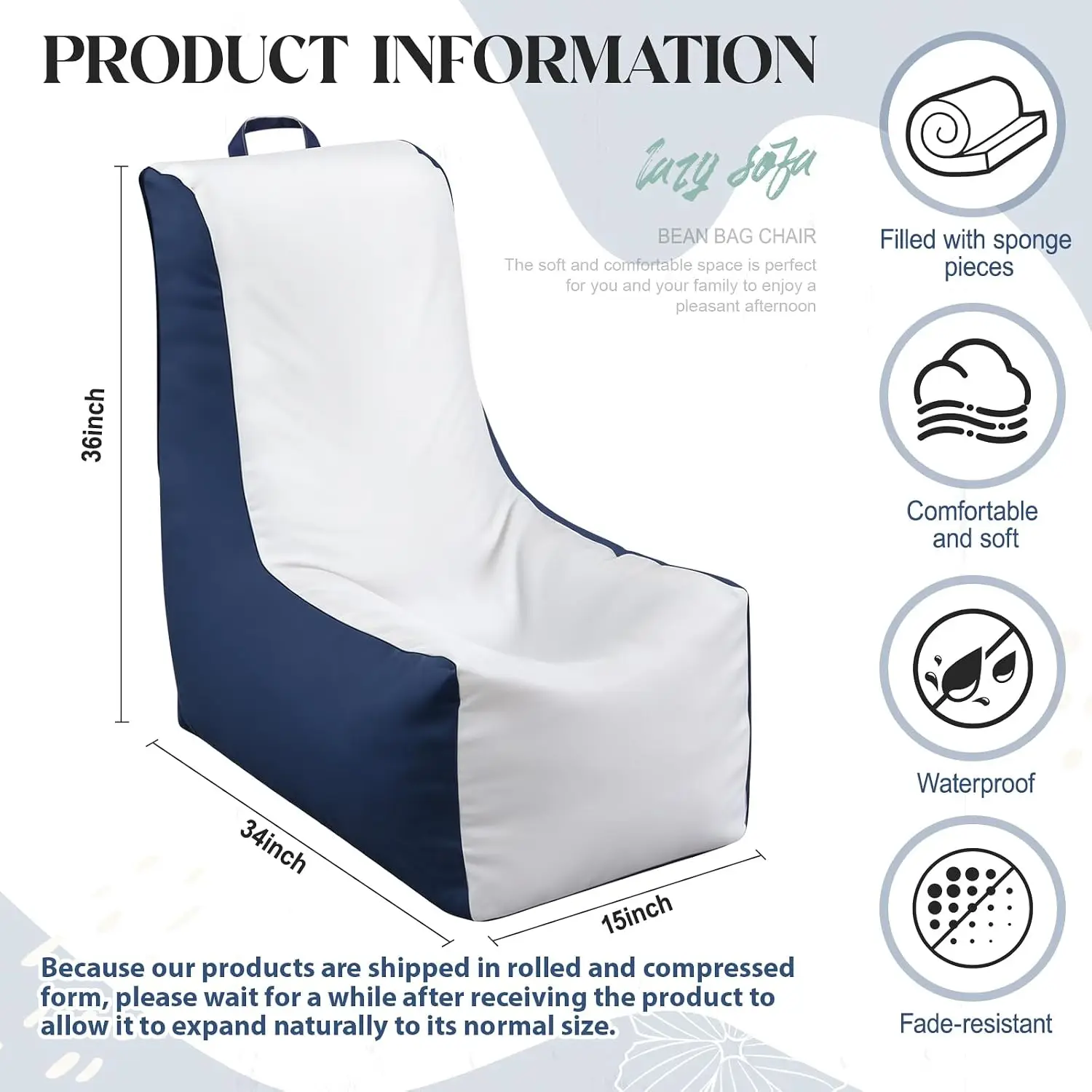 1 Silla Puff para Barco, Imper - Outdoor Camping Couch reseña y precio