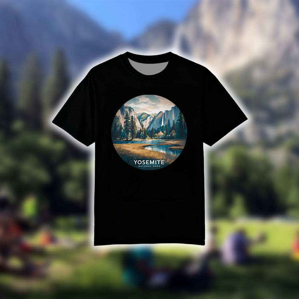 Camiseta con estampado Vintage - Outdoor Camping Yosemite reseña y precio
