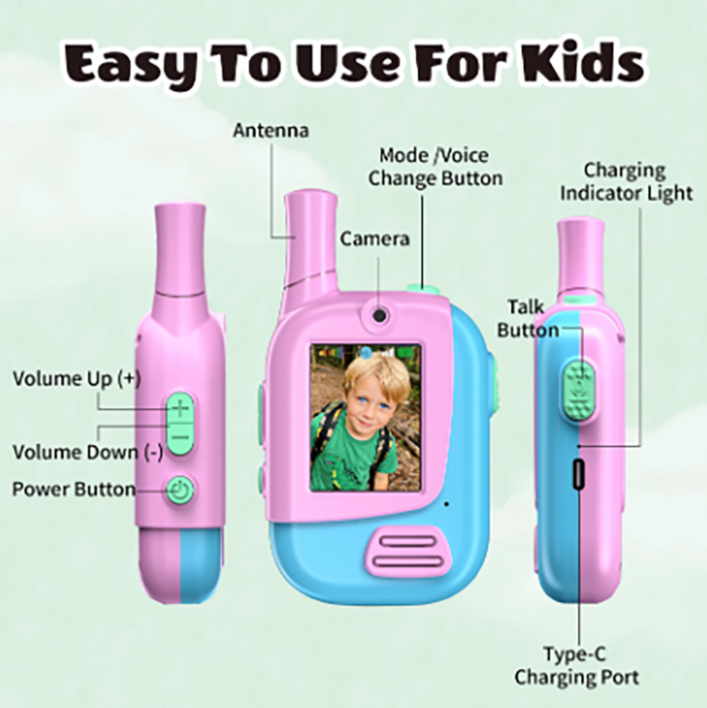 Paquete de 2 Walkie Talkies Re - Outdoor Camping Games For Kids reseña y precio